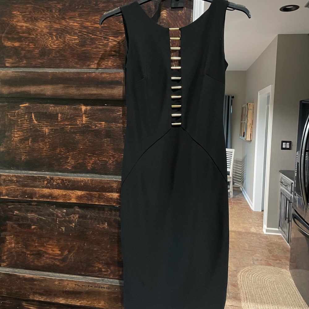 Brand New Joesph Ribkoff  - black/ form fitting classy, below knee black dress